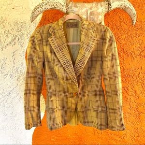 Vintage Brown Plaid Custom Jacket